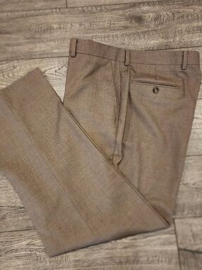 IZOD Mens P 34W X30L RN90736 Brown Dress Pants Slacks